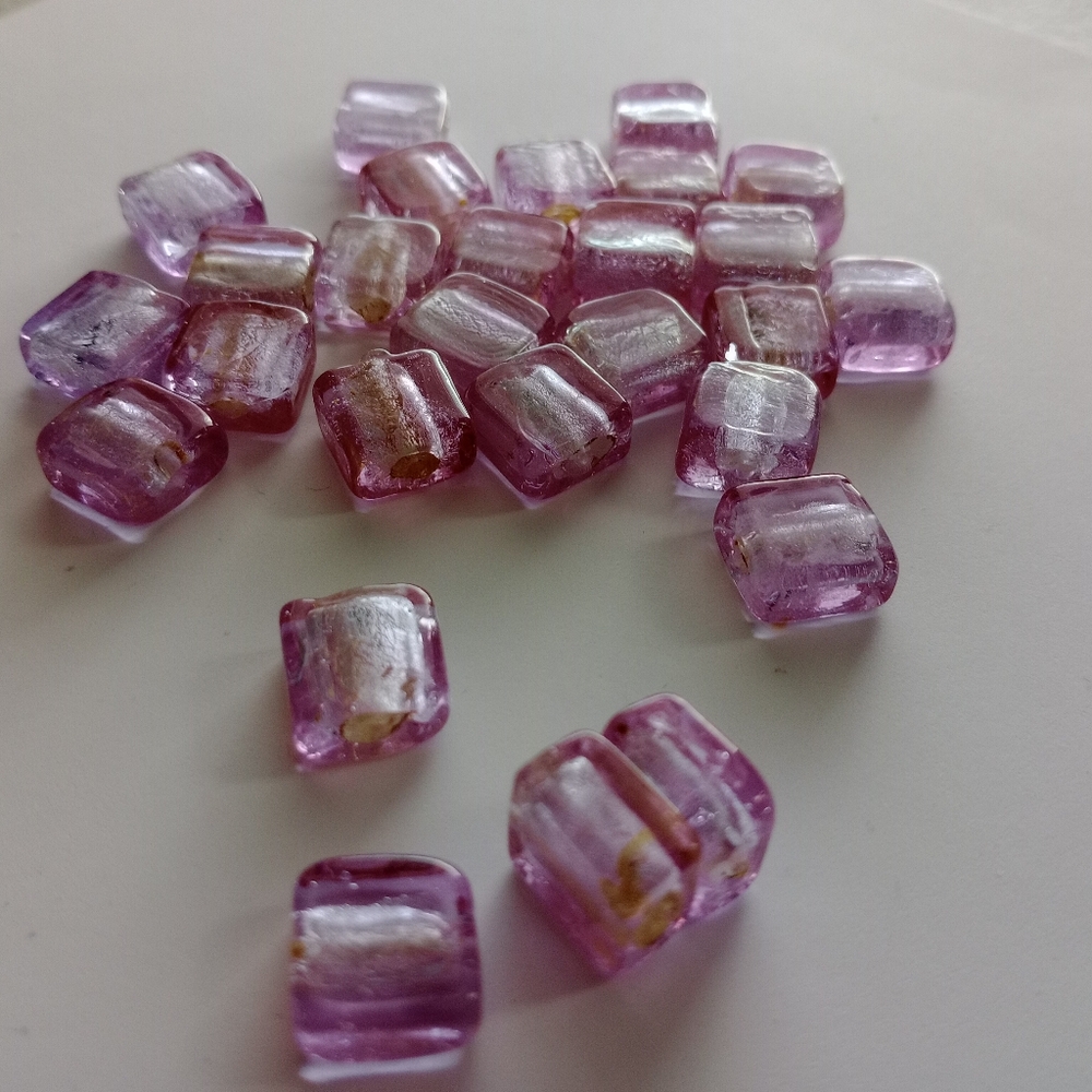 Purple Glass Beads Crafting